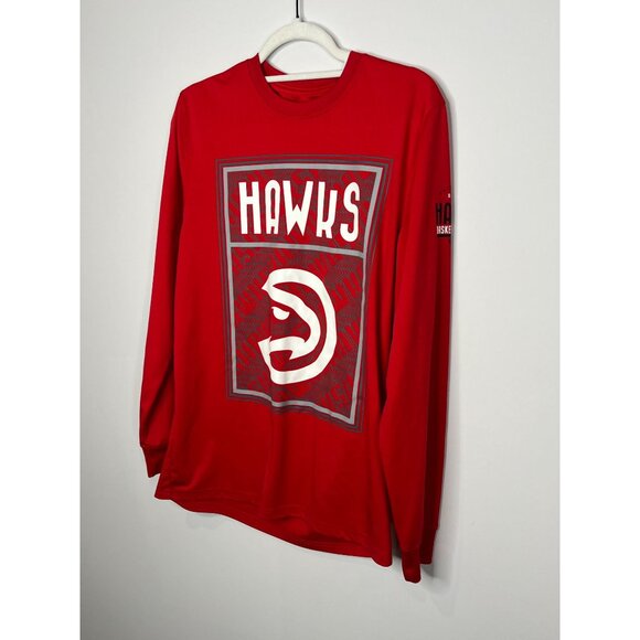 Atlanta Hawks T Shirt Mens Medium Top Basketball Tee NBA Graphic Activewear Gym - Picture 5 of 13